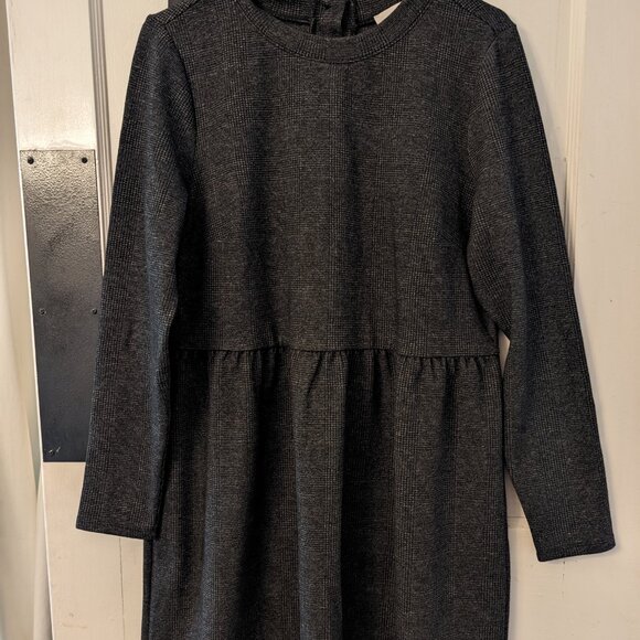 Loft Petite Button Back Plaid Swing Dress - Picture 5 of 8